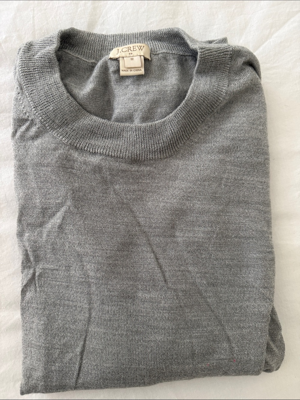 J. Crew Light Gray Crewneck Sweater